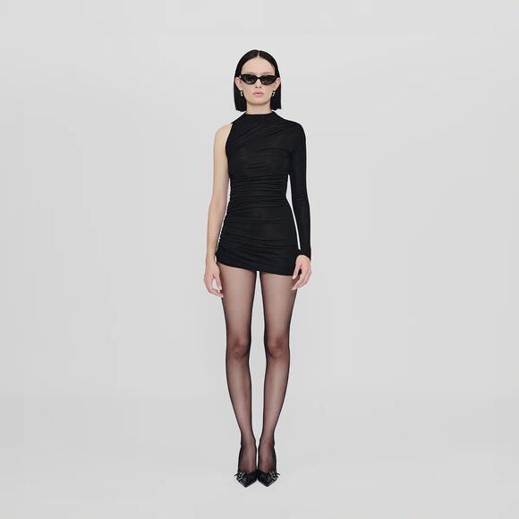 Maygel Coronel Aragma One Sleeve Ruched Mini Dress One Size - Picture 1 of 6